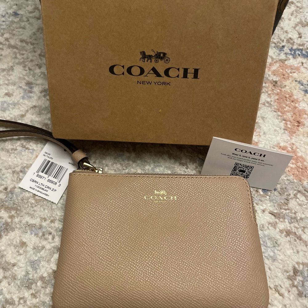 Coach Light Brown Wristlet